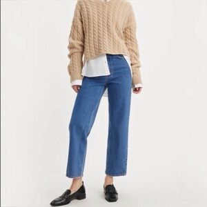Levi's Straight Cropped Jeans in Blue